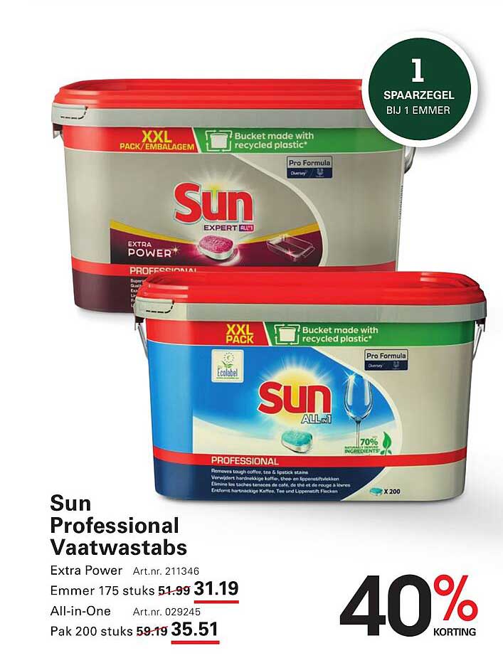 Sun Professional Vaatwastabs