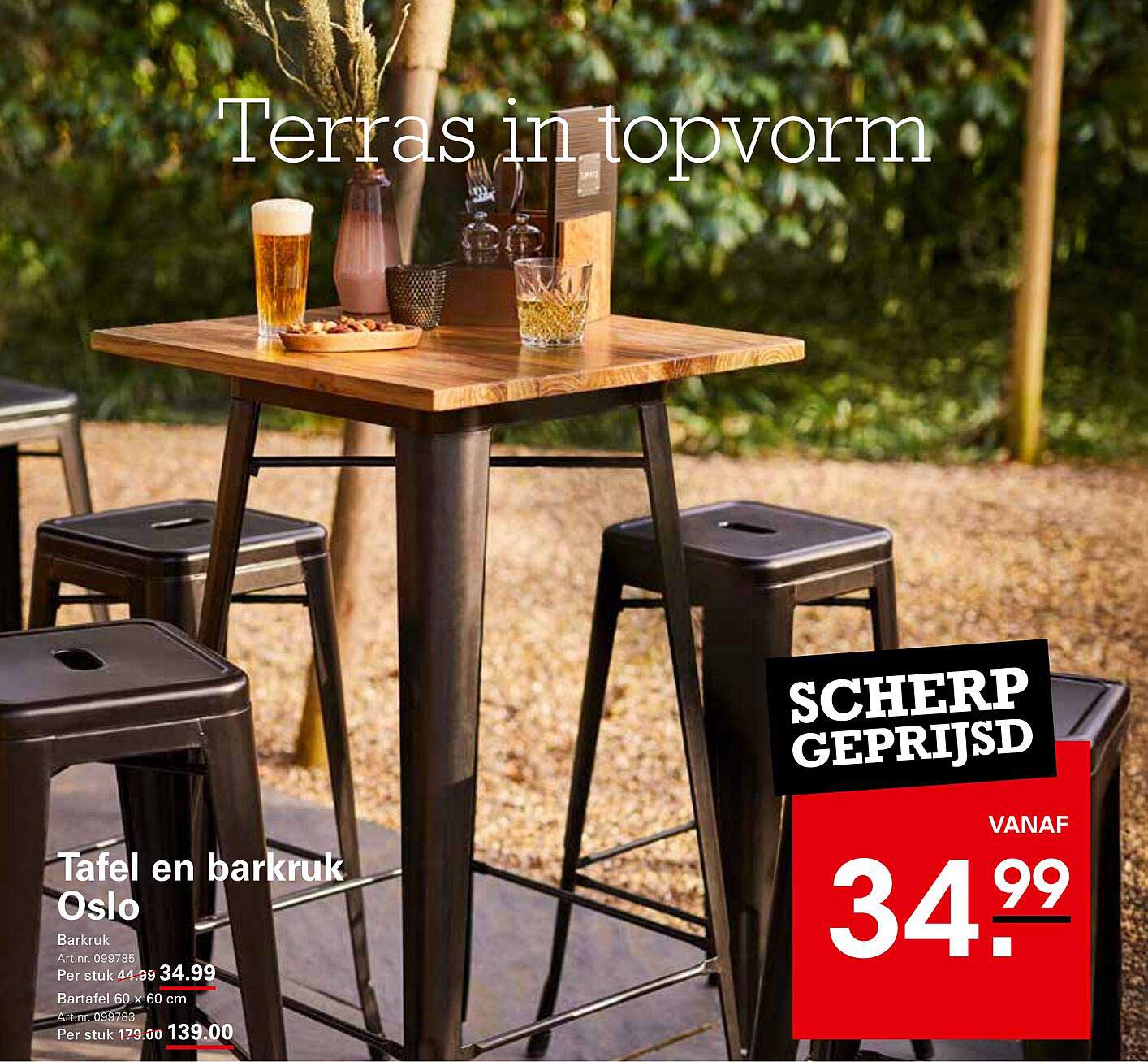 Tafel en barkruk Oslo