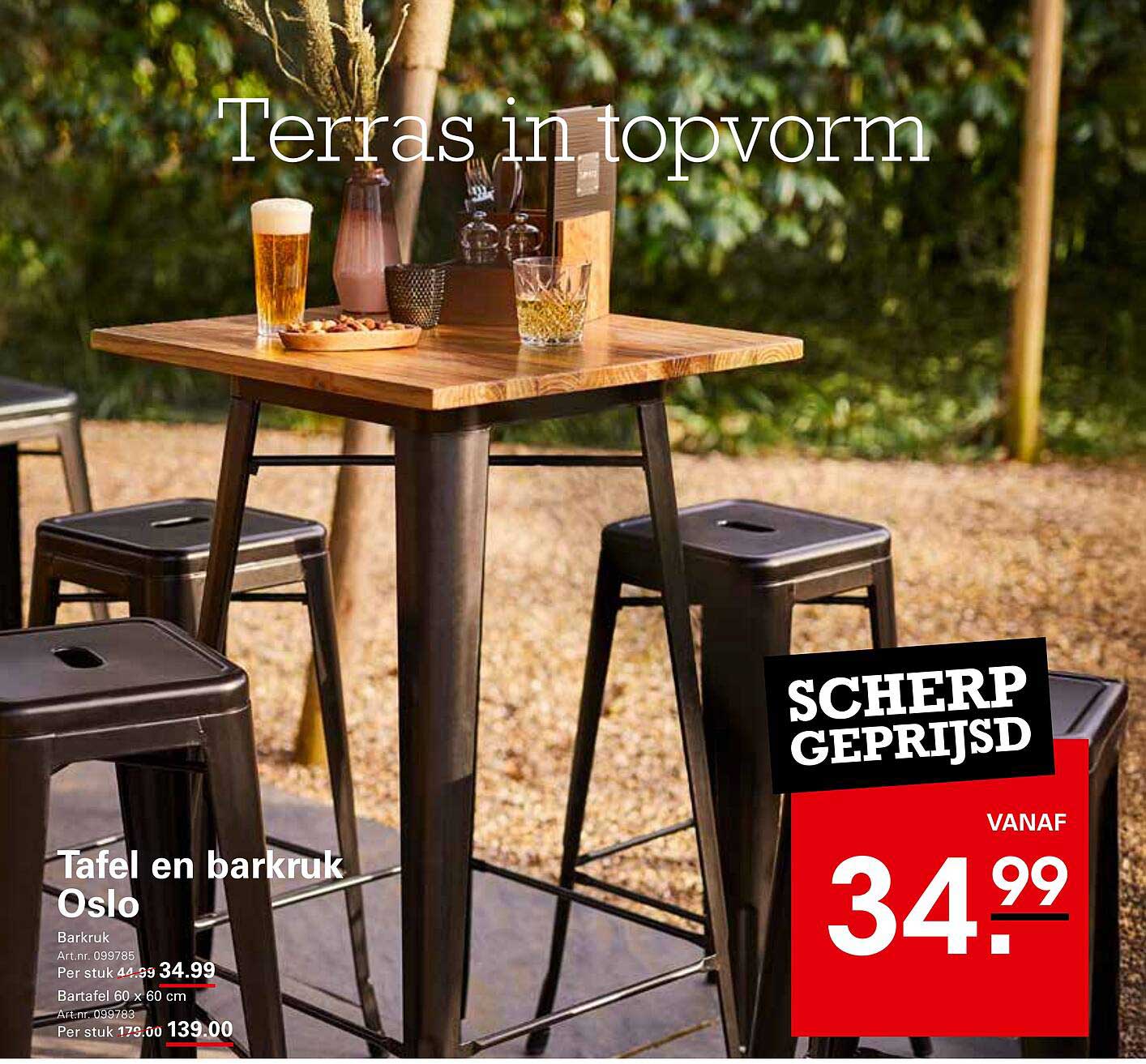 Tafel en barkruk Oslo
