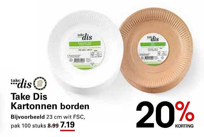 Take Dis Kartonnen borden