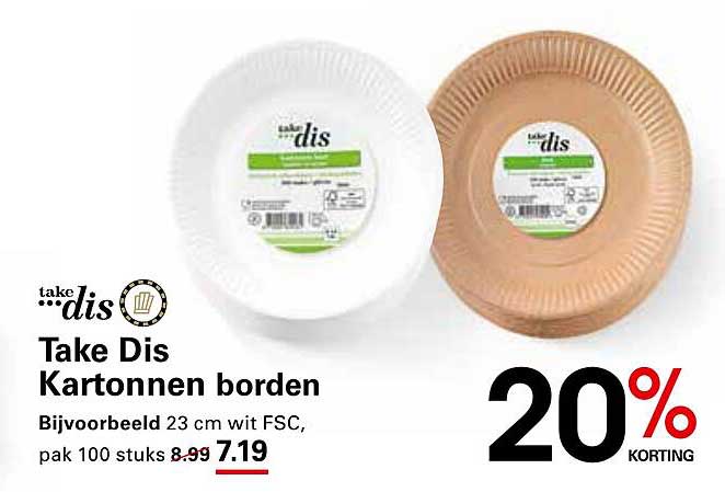 Take Dis Kartonnen borden