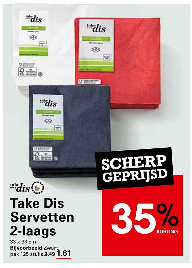 Take Dis Servetten 2-laags