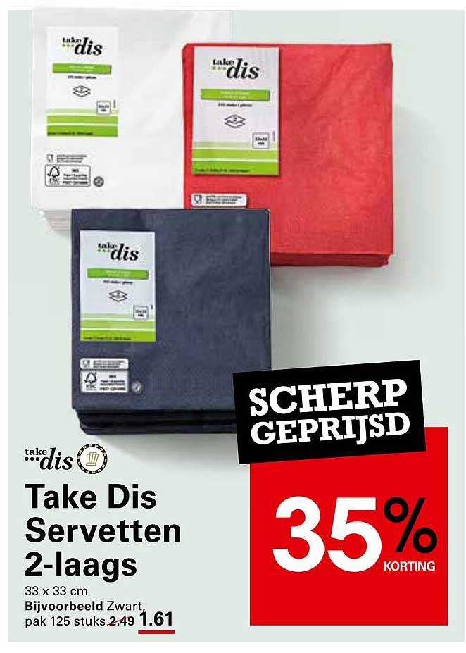 Take Dis Servetten 2-laags
