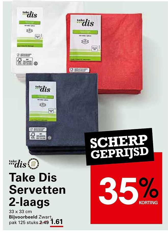 Take Dis Servetten 2-laags