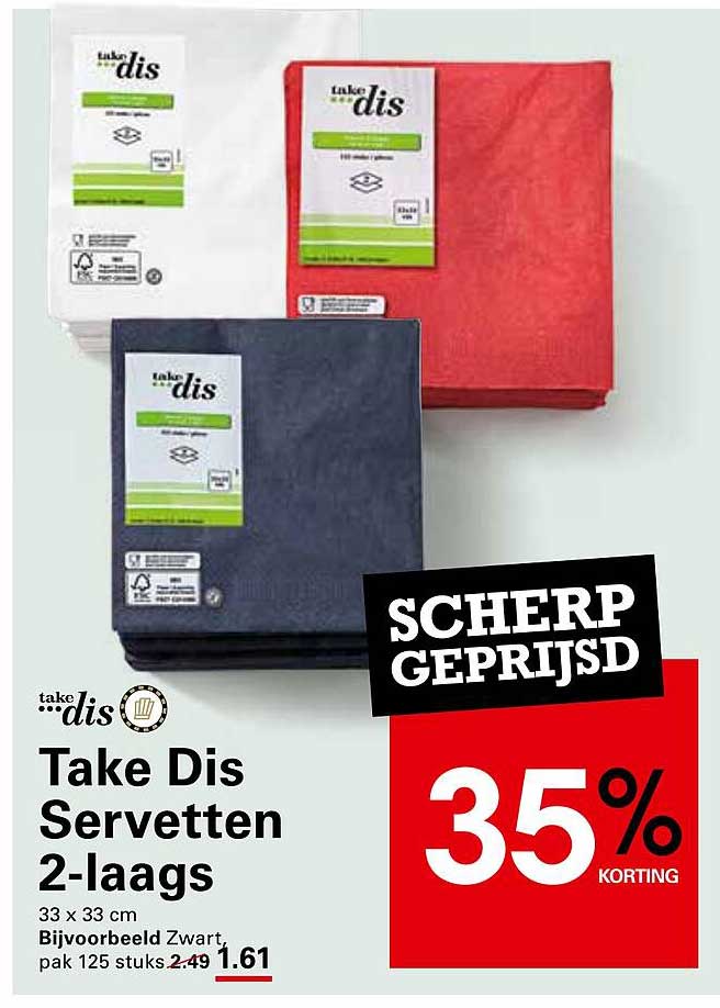 Take Dis Servetten 2-laags