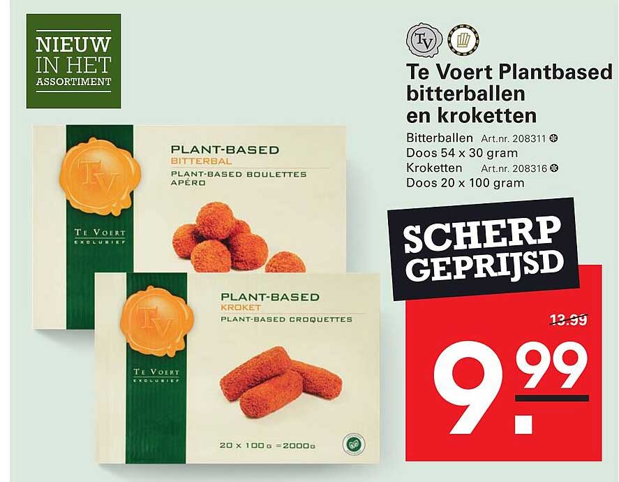 Te Voert Plantbased bitterballen en kroketten