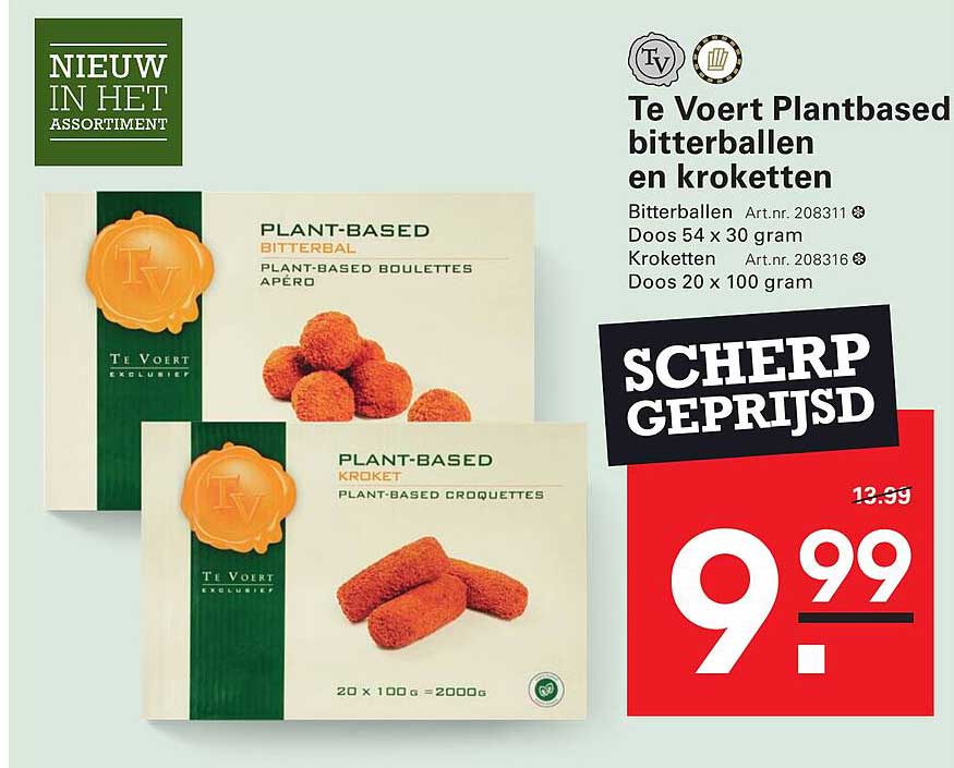Te Voert Plantbased bitterballen en kroketten