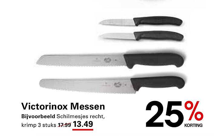 Victorinox Messen Bijvoorbeeld Schilmesjes recht, krimp 3 stuks