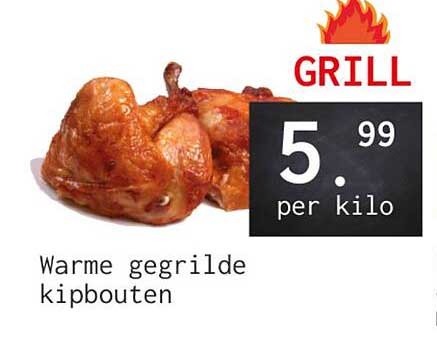 Warme gegrilde kipbouten