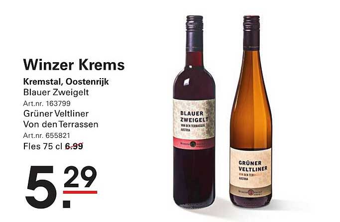 Winzer Krems Kremstal, Oostenrijk Blauer Zweigelt en Grüner Veltliner 75 cl