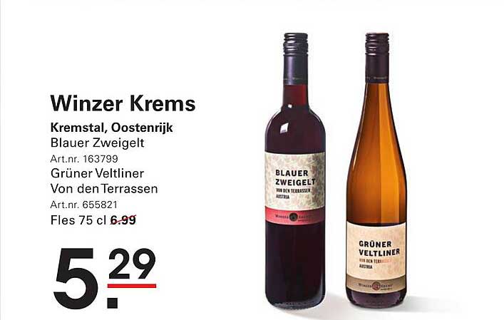 Winzer Krems Kremstal, Oostenrijk - Blauer Zweigelt en Grüner Veltliner