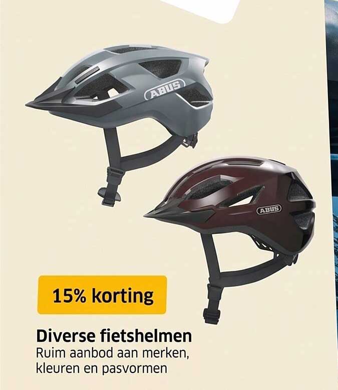 15% korting Diverse fietshelmen