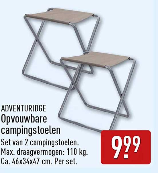 ADVENTURIDGE Opvouwbare campingstoelen