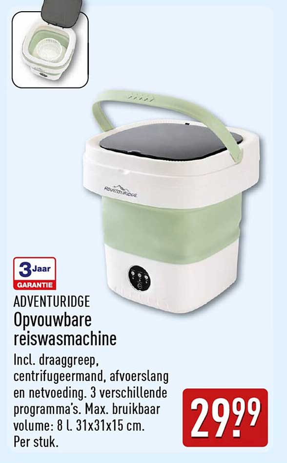 ADVENTURIDGE Opvouwbare reiswasmachine