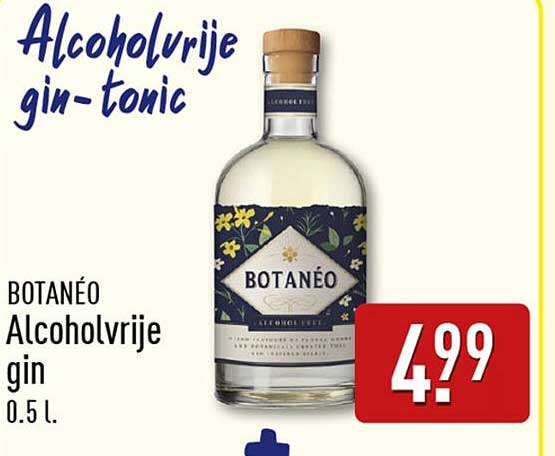 Alcoholvrije gin-tonic BOTAÑEO Alcoholvrije gin 0.5 l.