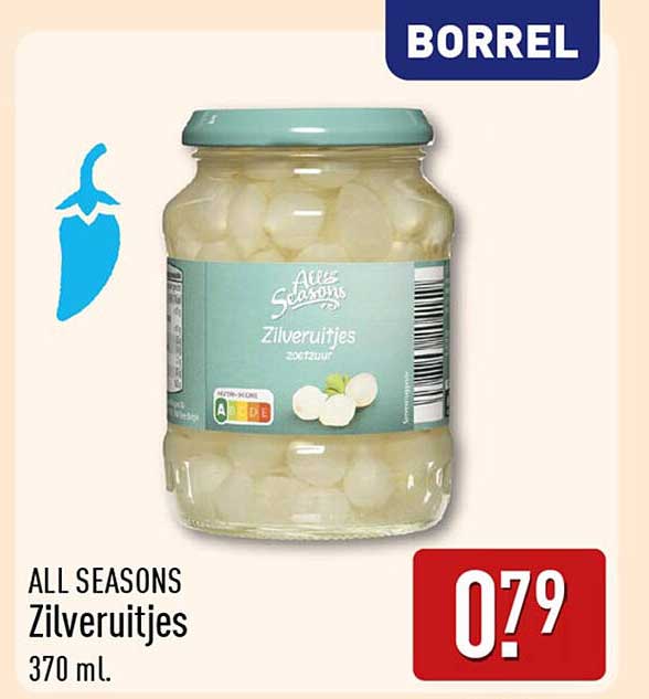 ALL SEASONS Zilveruitjes 370 ml.