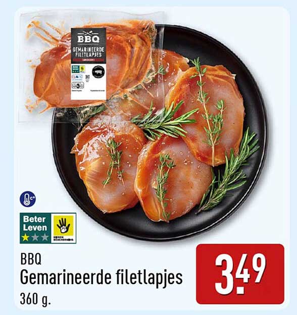 BBQ Gemarineerde filetlapjes 360 g.