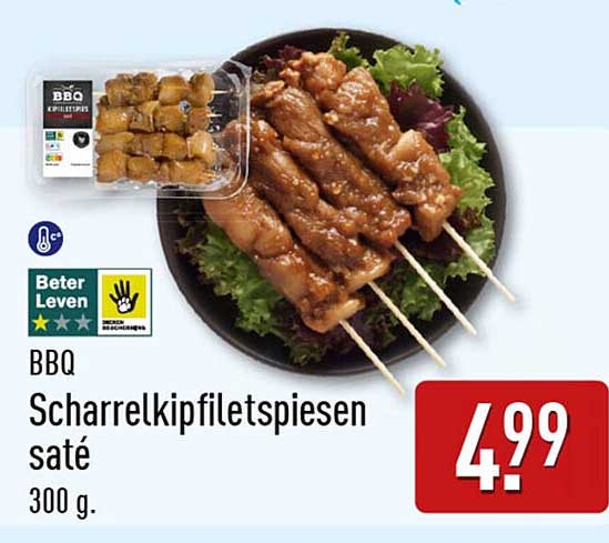 BBQ Scharrelkipfiletspiesen saté