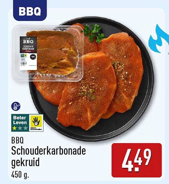 BBQ Schouderkarbonade gekruid