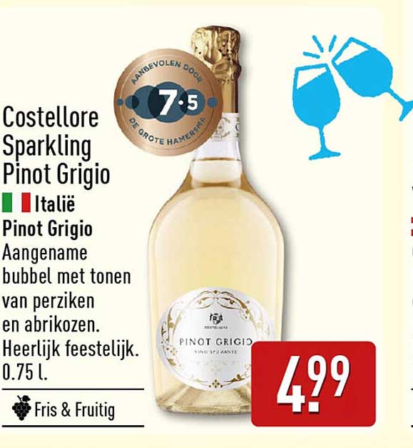 Costellore Sparkling Pinot Grigio