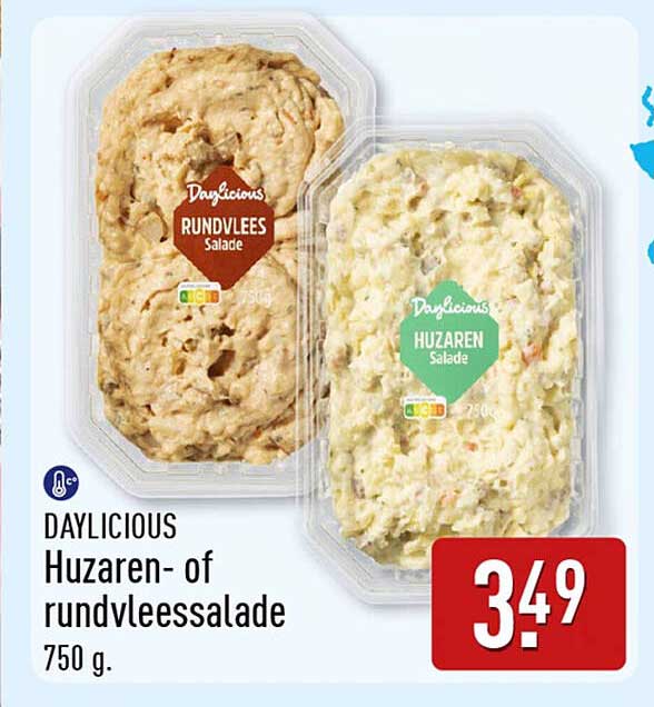 DAYLICIOUS Huzaren- of rundvleessalade 750 g