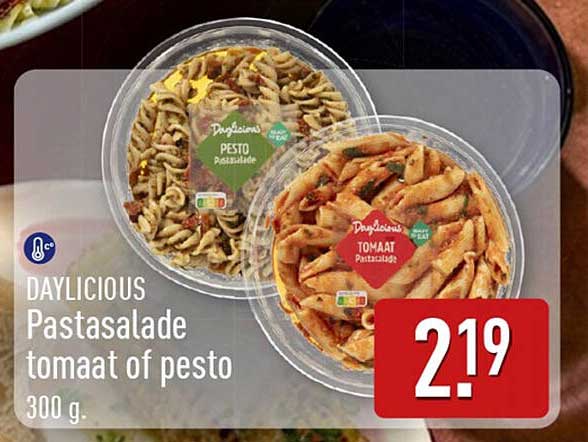 DAYLICIOUS Pastasalade tomaat of pesto 300 g