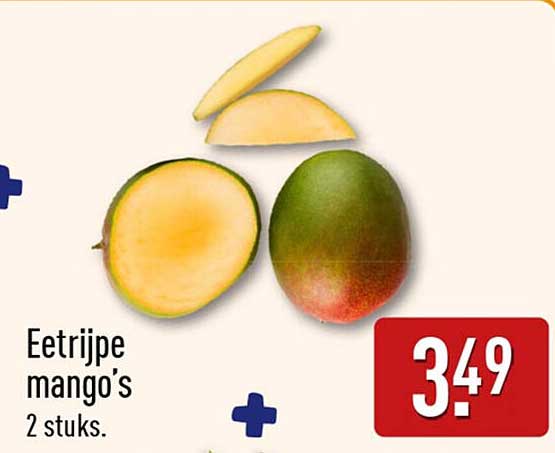 Eetrijpe mango’s 2 stuks.