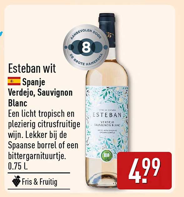 Esteban wit Spanje Verdejo, Sauvignon Blanc