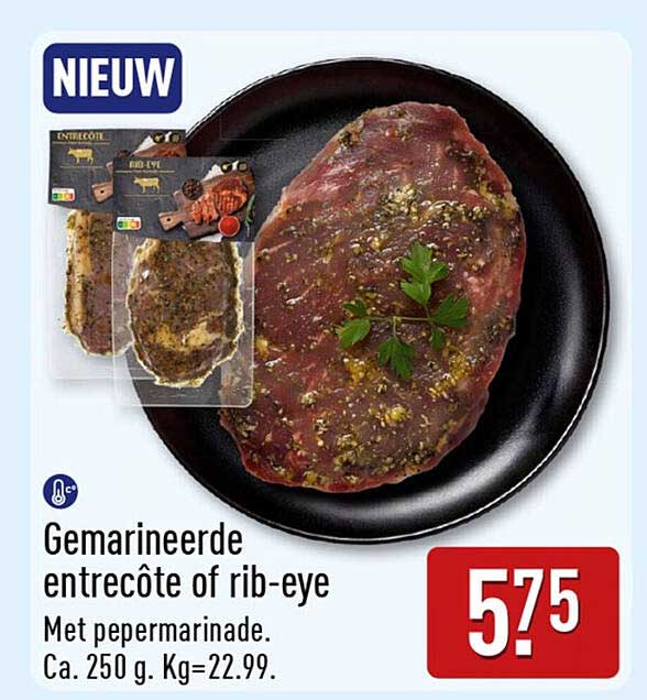 Gemarineerde entrecôte of rib-eye