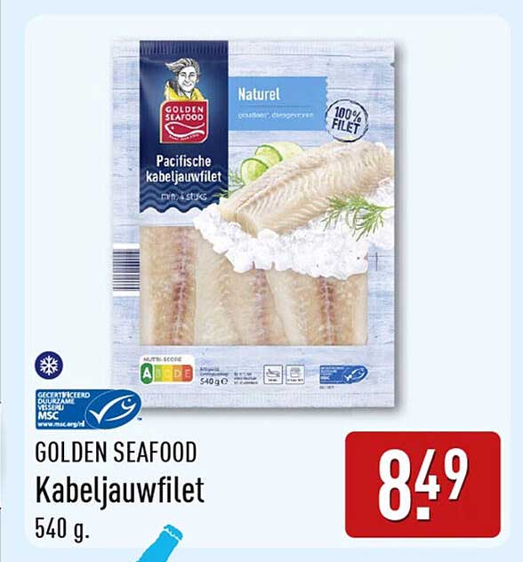 GOLDEN SEAFOOD Kabeljauwfilet 540 g.