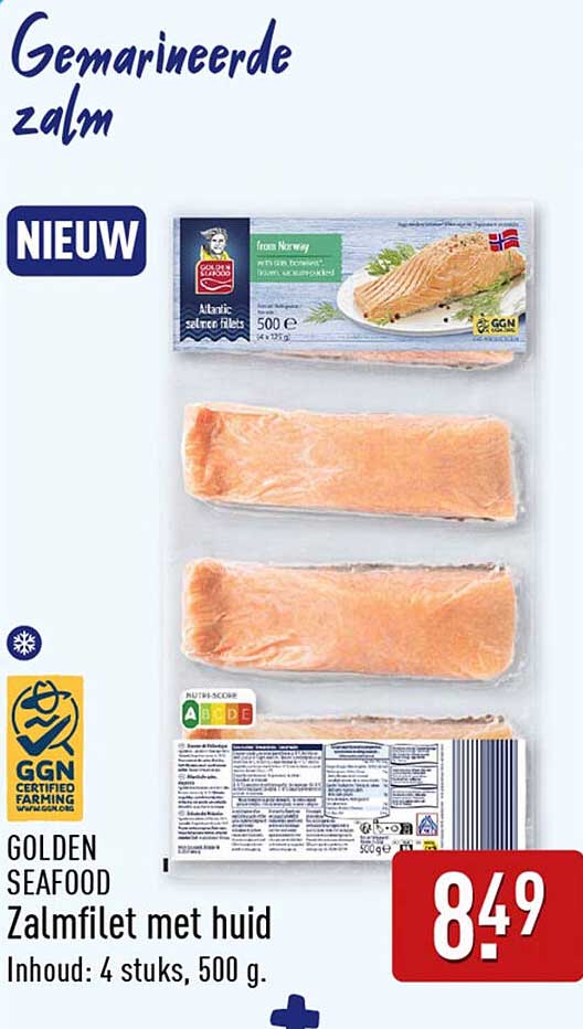 GOLDEN SEAFOOD Zalmfilet met huid