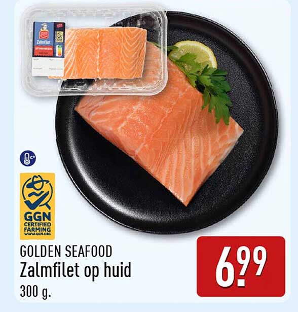 GOLDEN SEAFOOD Zalmfilet op huid 300 g.