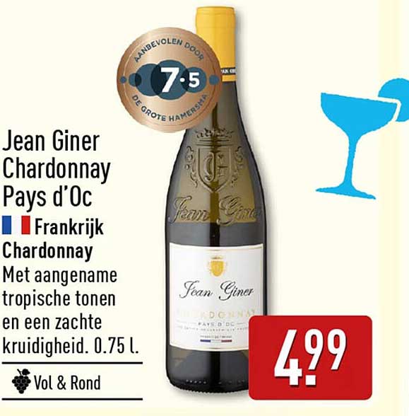 Jean Giner Chardonnay Pays d’Oc Frankrijk Chardonnay