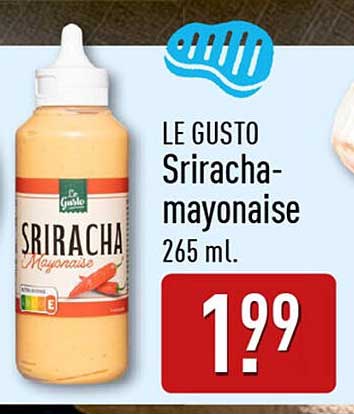 LE GUSTO Sriracha-mayonaise 265 ml.