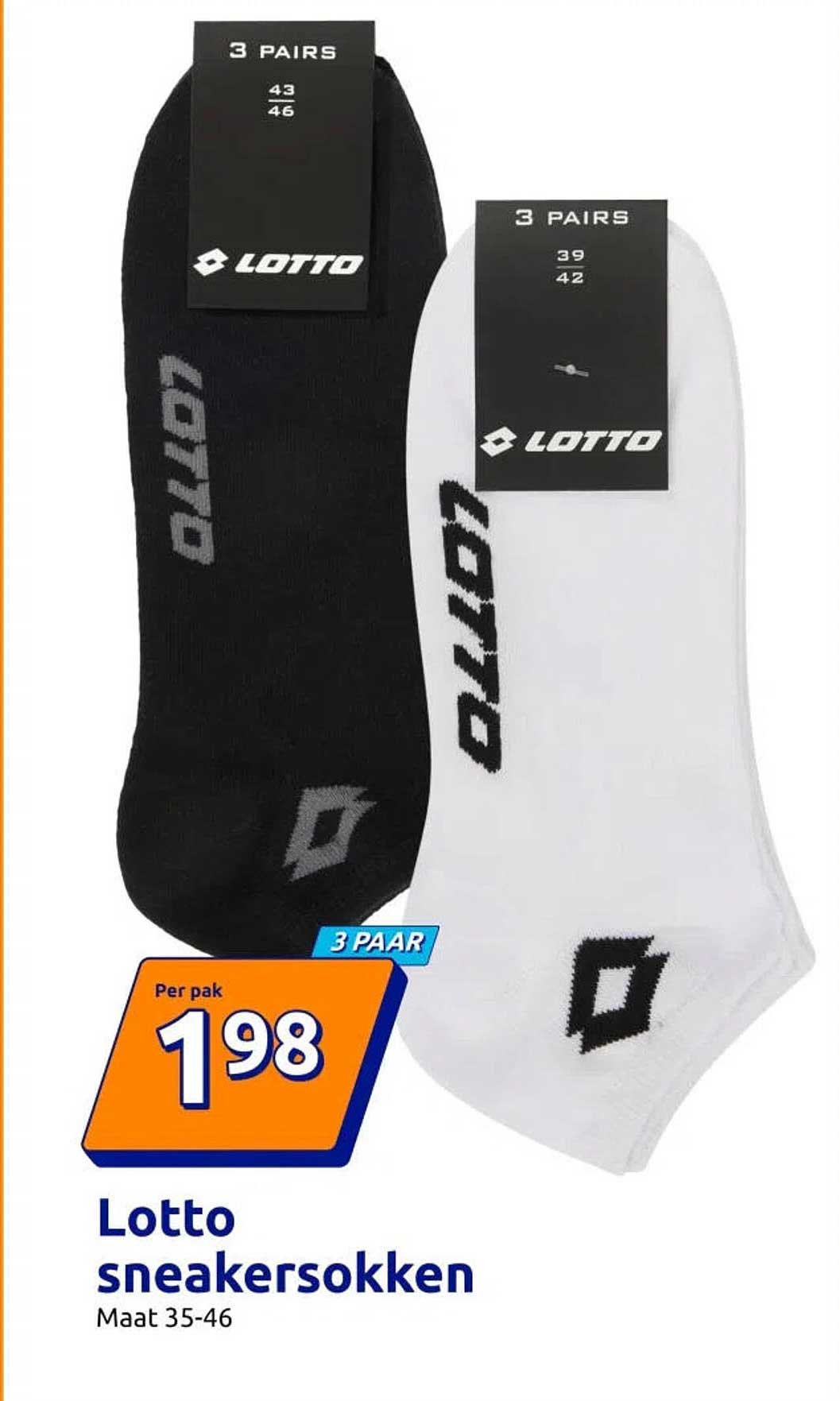Lotto sneakersokken Maat 35-46