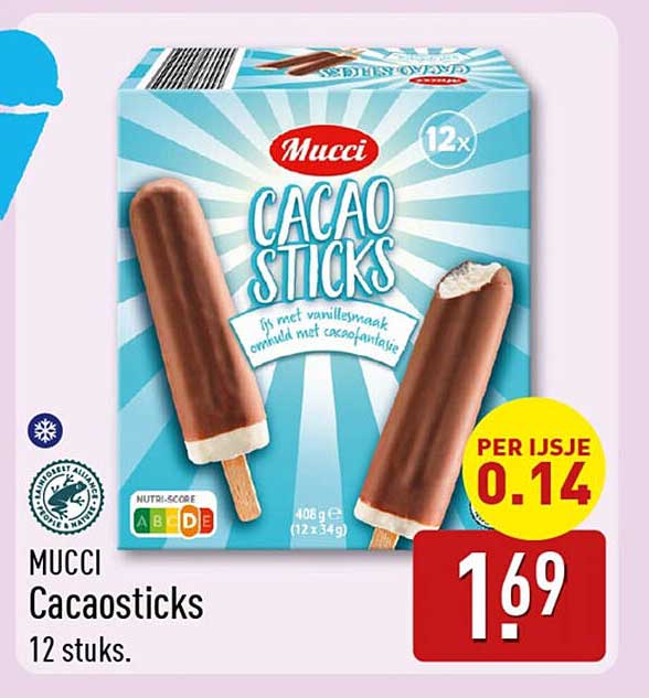 MUCCI Cacaosticks 12 stuks