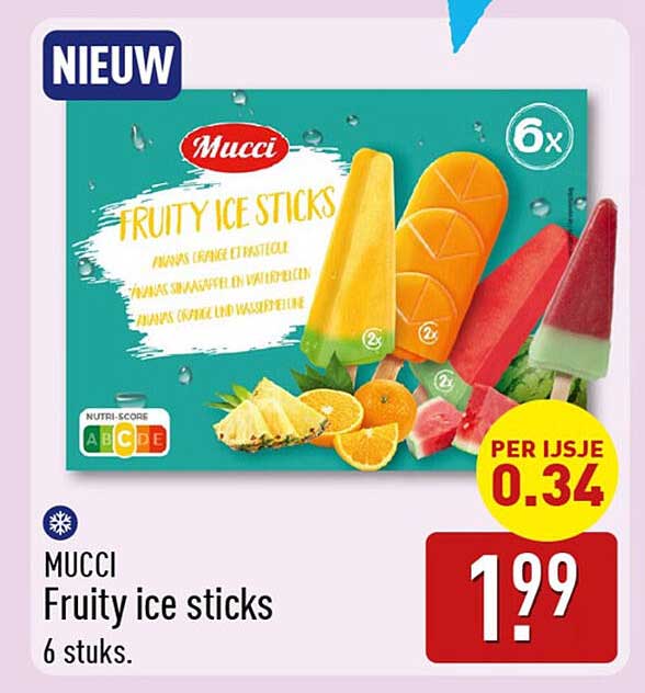 MUCCI Fruity ice sticks