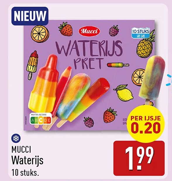 MUCCI Waterijs 10 stuks.