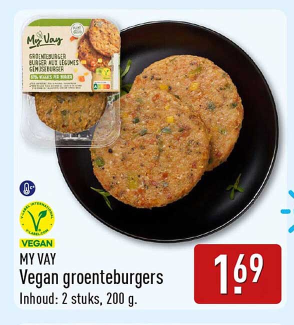 MY VAY Vegan groenteburgers