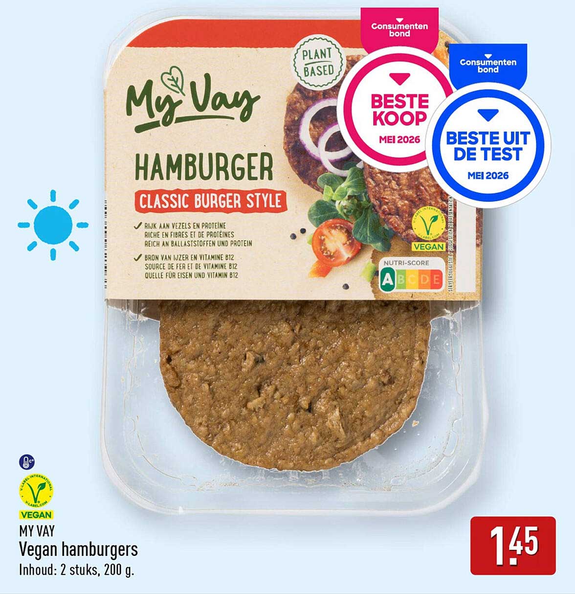 MY VAY Vegan hamburgers