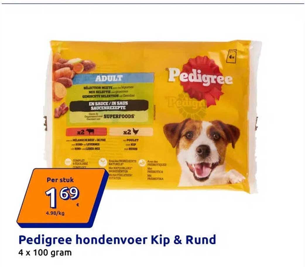 Pedigree hondenvoer Kip & Rund