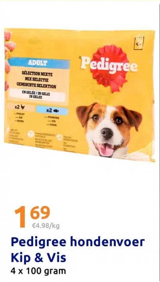 Pedigree hondenvoer Kip & Vis
