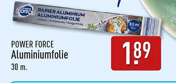POWER FORCE Aluminiumfolie 30 m.