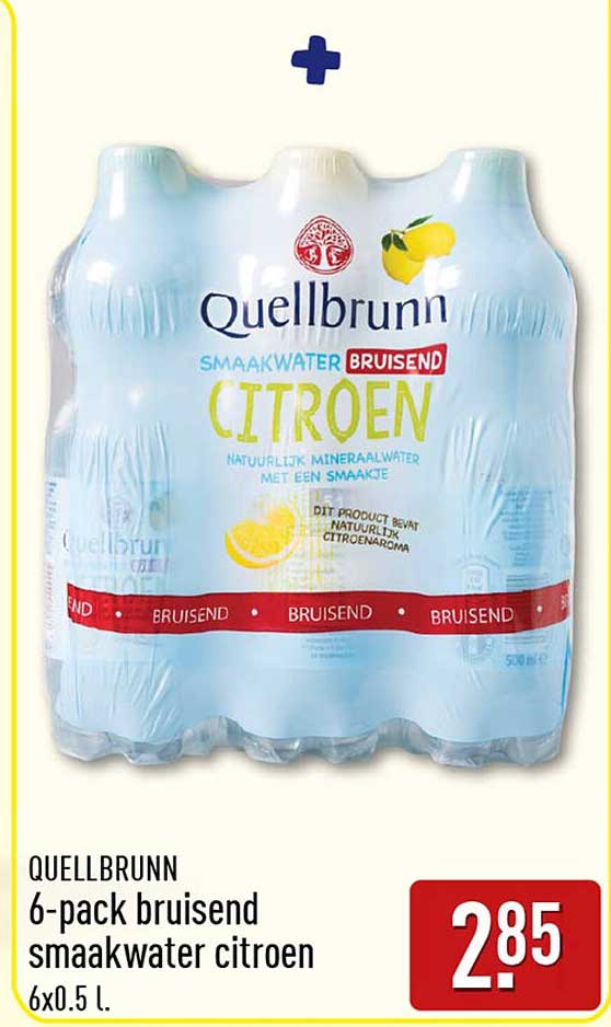 QUELLBRUNN 6-pack bruisend smaakwater citroen