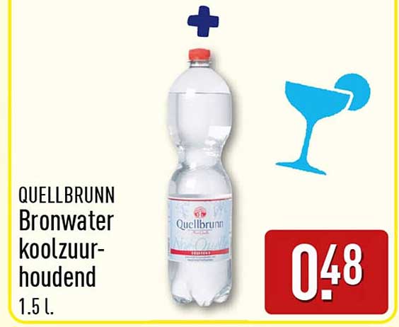 QUELLBRUNN Bronwater koolzuur-houdend 1.5 l.