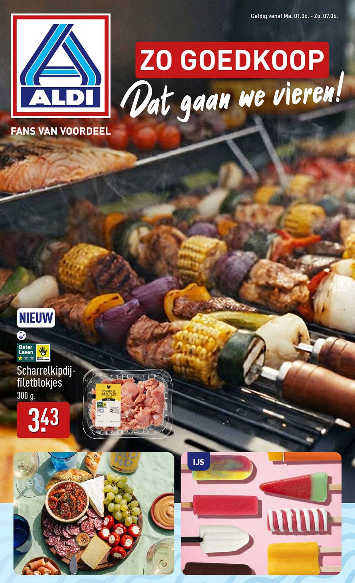 Scharrelkipdij-filetblokjes 300 g.