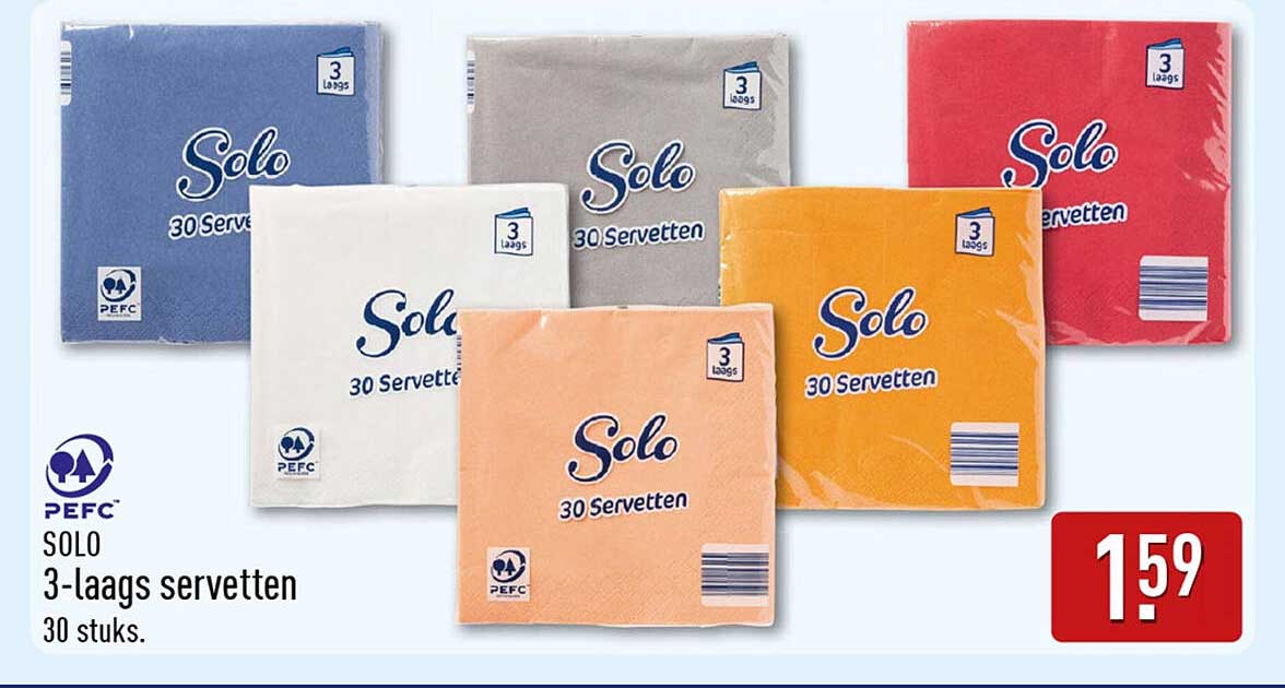 SOLO 3-laags servetten