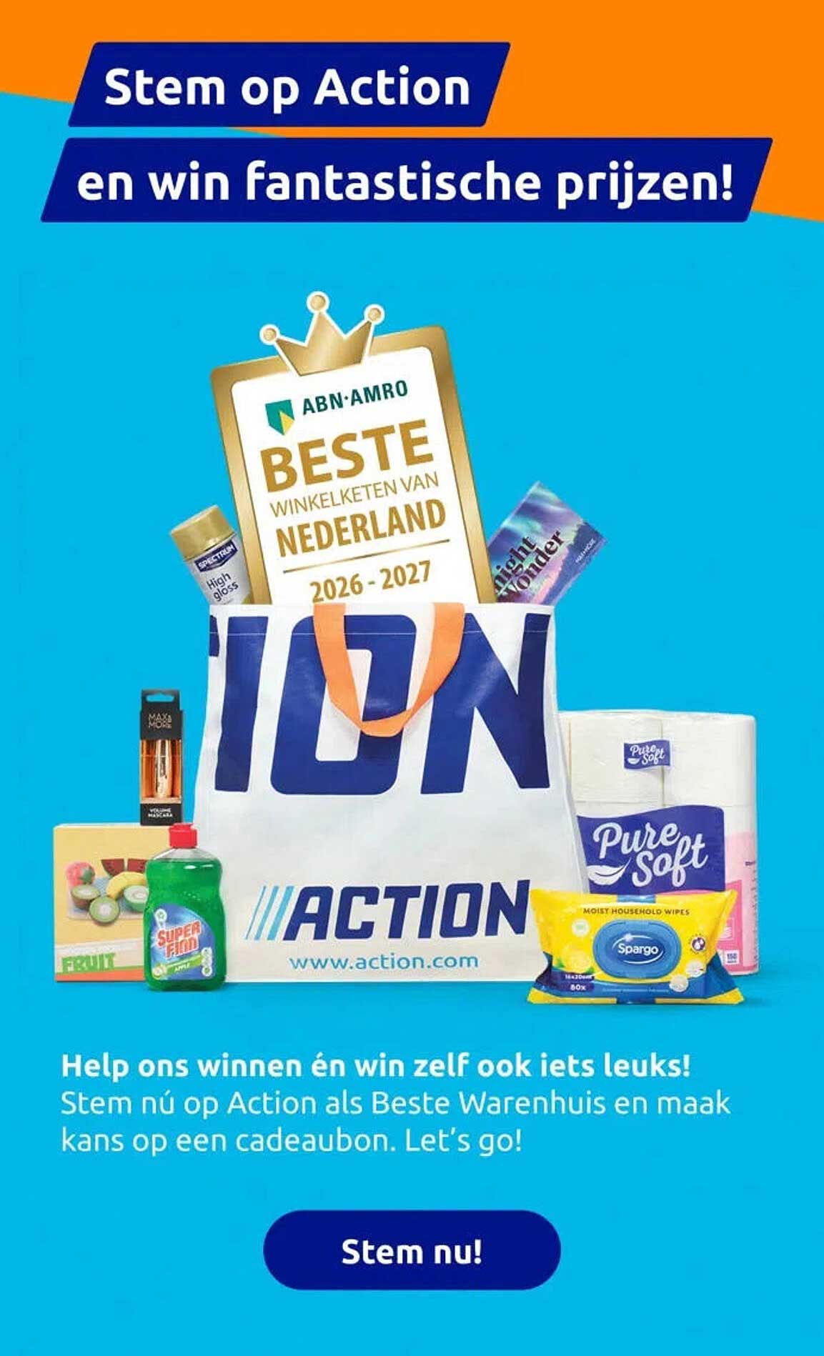Stem op Action en win fantastische prijzen!