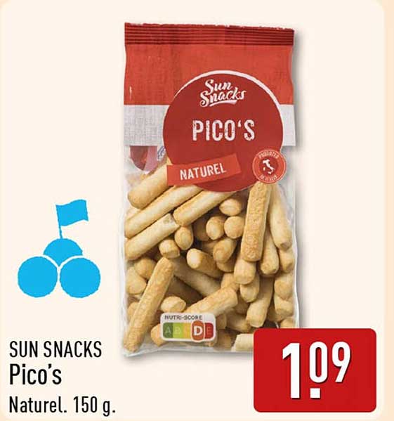 SUN SNACKS Pico’s Naturel. 150 g.