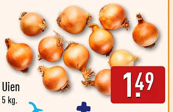 Uien 5 kg.
